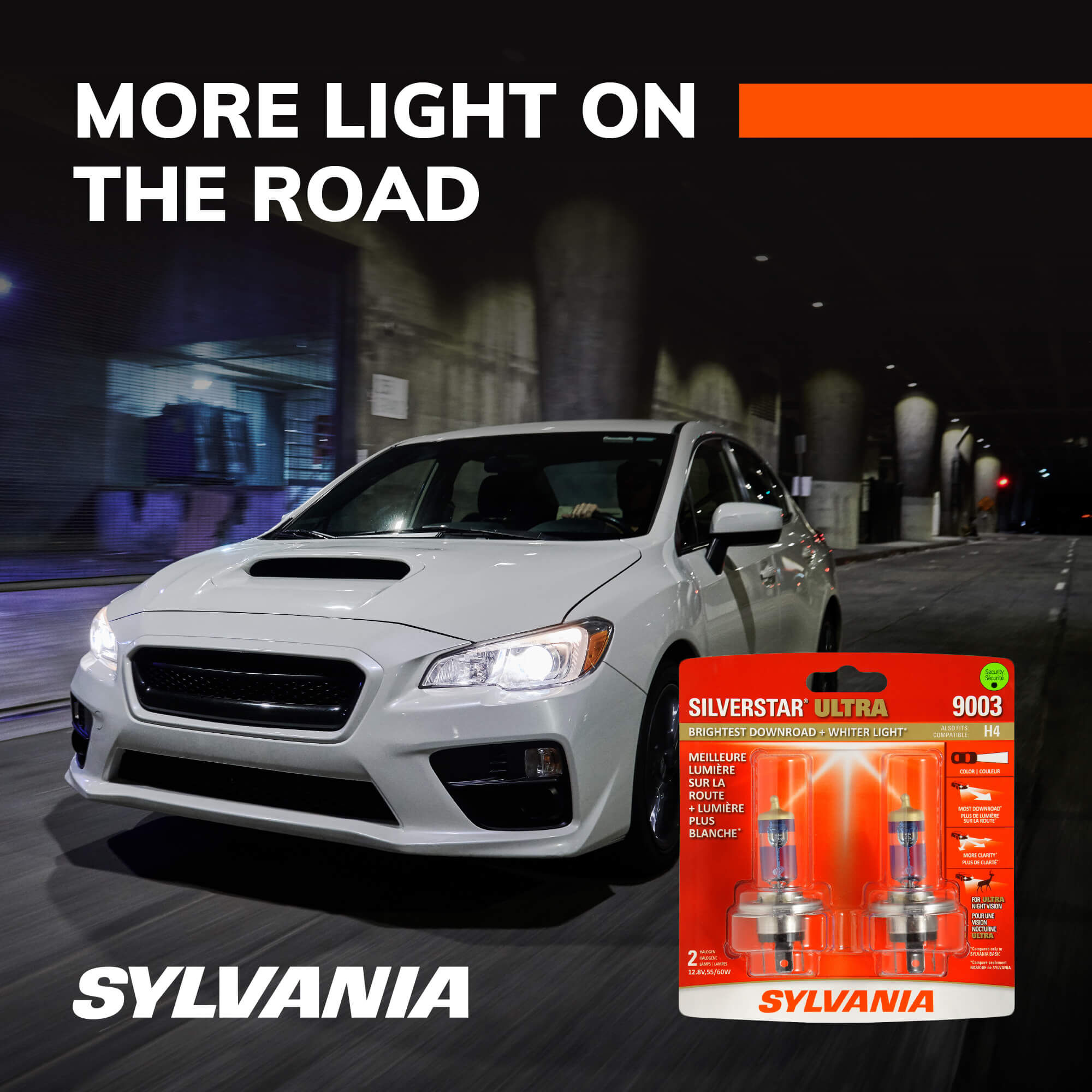 SYLVANIA 9003 SilverStar ULTRA Halogen Headlight Bulb 2 Pack